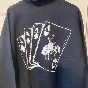 Western Black Graphic Men's Hoodie